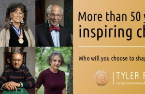 Tyler Prize for Environmental Achievement 2027 ($250,000 prize) tyler-prize-for-environmental-achievement-2027-($250,000-prize)
