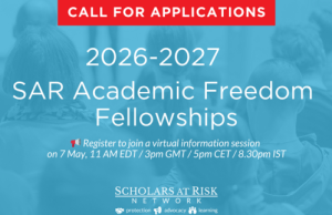 Scholars at Risk (SAR) Academic Freedom Fellowships 2026-2027 (up to $8,000) scholars-at-risk-(sar)-academic-freedom-fellowships-2026-2027-(up-to-$8,000)